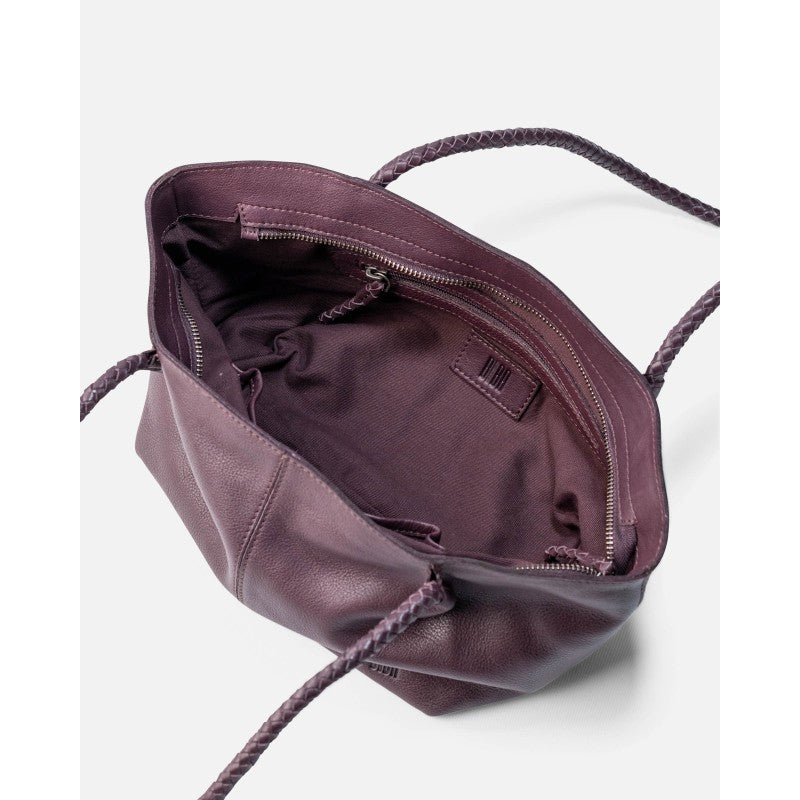 Somerville skulderveske – i burgundy skinn BIBA