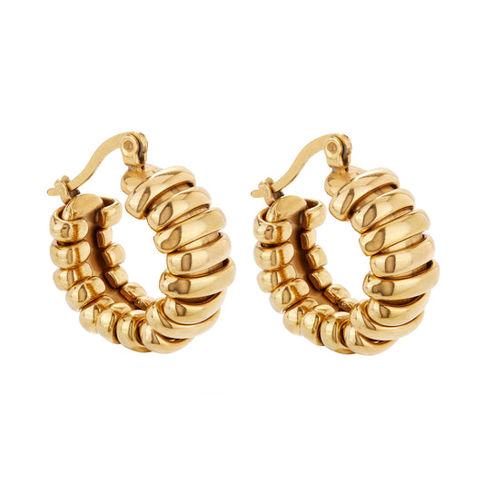 Øredobber Looped Gold Hoops