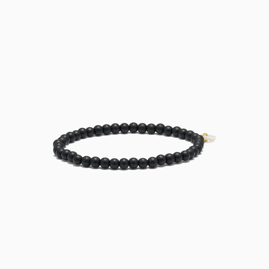 Petite Black Stone Stretch armbånd - Grounding Soï Copenhagen
