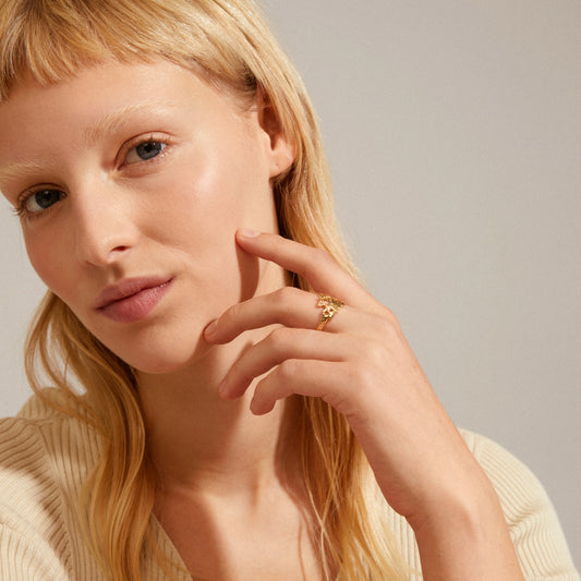 Ring BRENDA ring gullbelagt