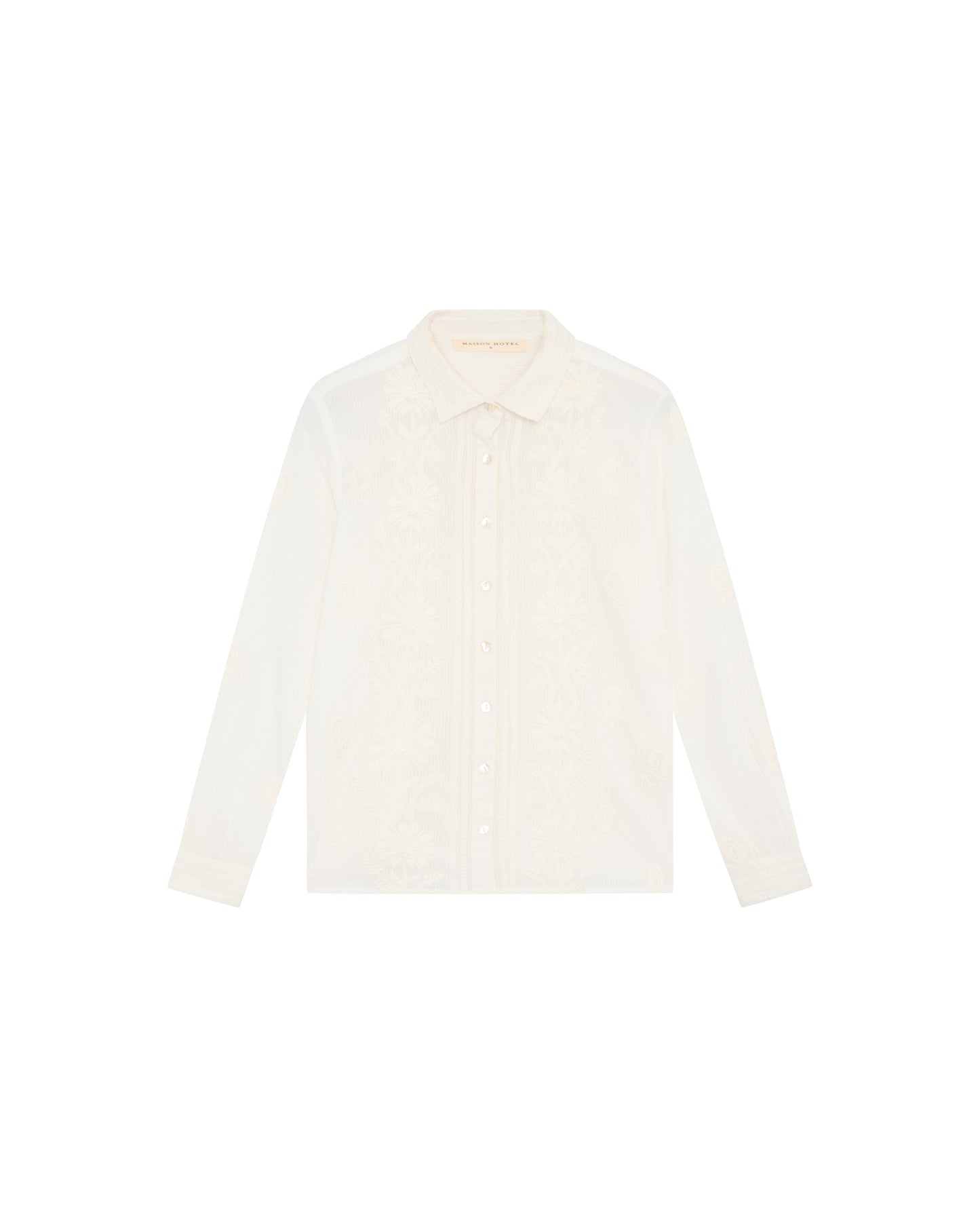 Dalia Ring Off White bluse – brodert Maison Hotel