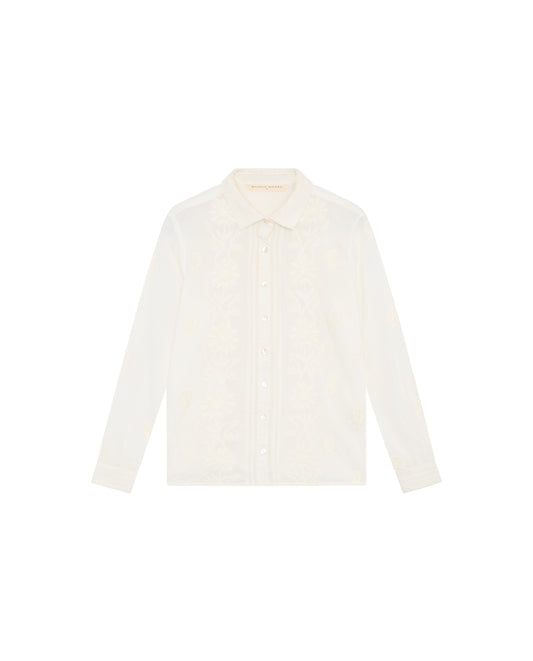 Dalia Ring Off White bluse – brodert Maison Hotel