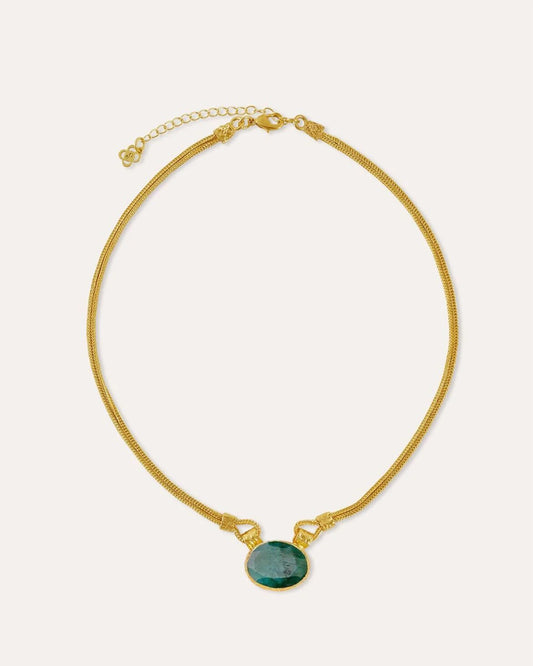 Smykke Daphne Emerald Chain Necklace