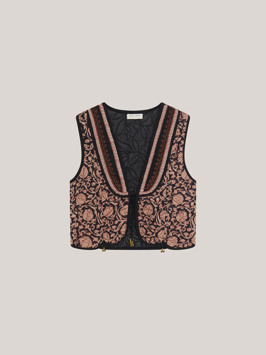 Luna Ebony Rose vest – mønstret Maison Hotel