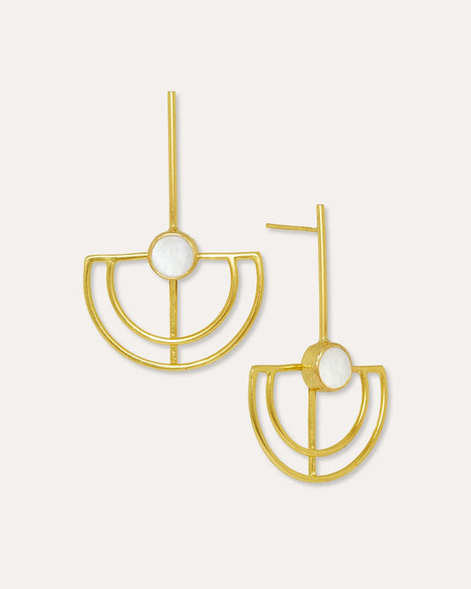 Øredobber Elise Mother of Pearl Drop Stud Earrings