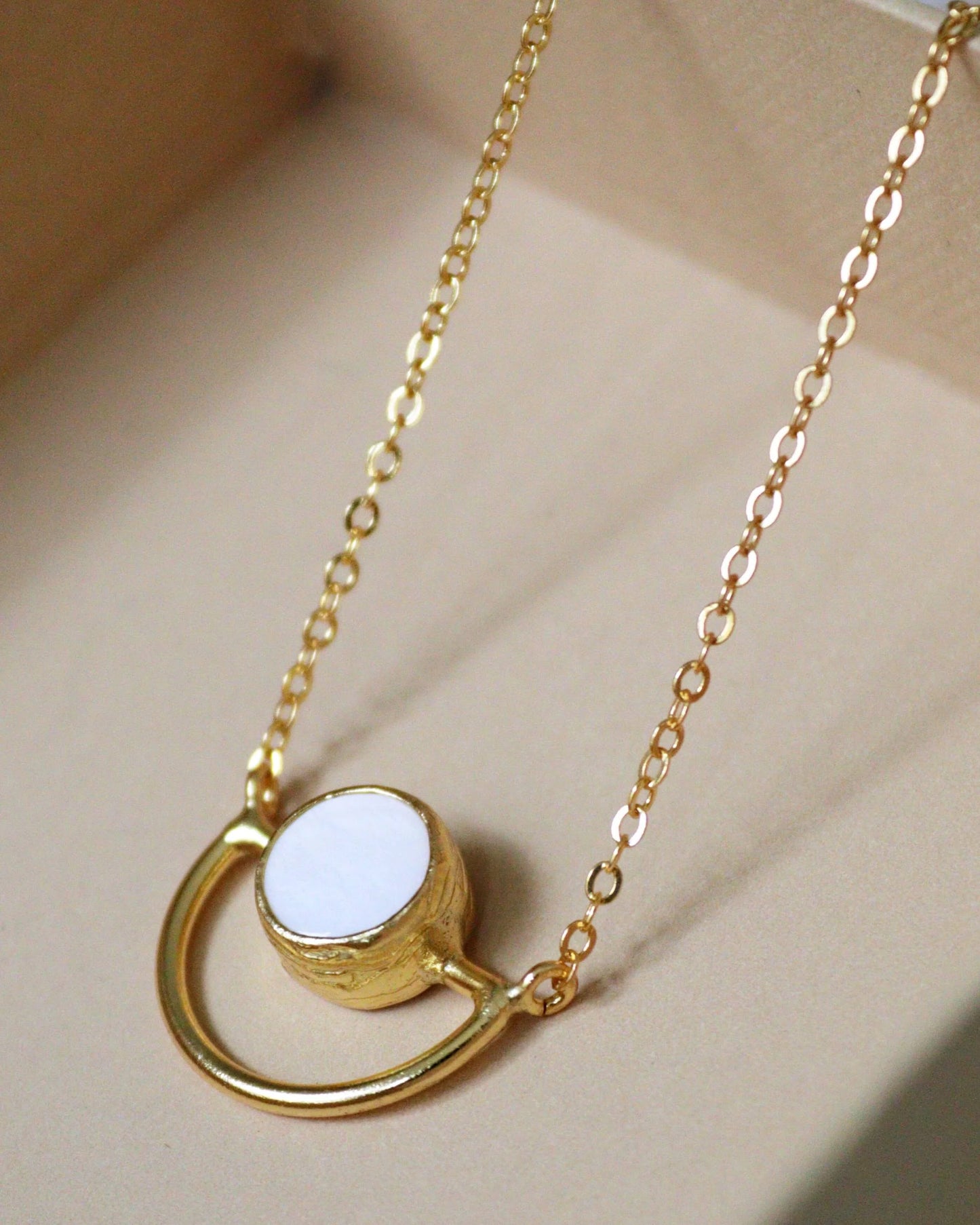 Smykke Elise Mother of Pearl Pendant Necklace