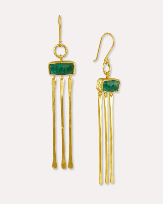 Øredobber Yasmin Emerald Drop Earrings