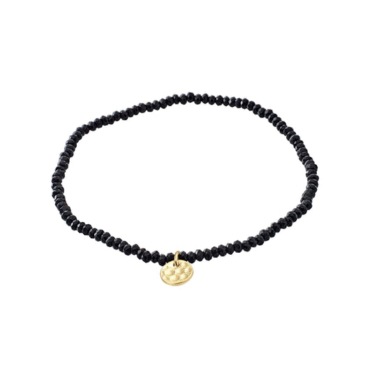 Armbånd INDIE Svart, gullbelagt