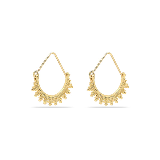 Øredobber KIKU half hoop øreringer gullbelagt