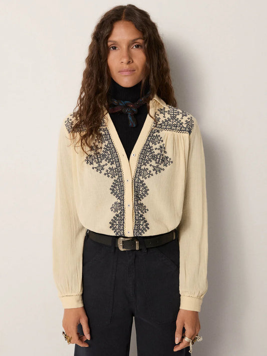 Bluse Amrit - Navy Blue