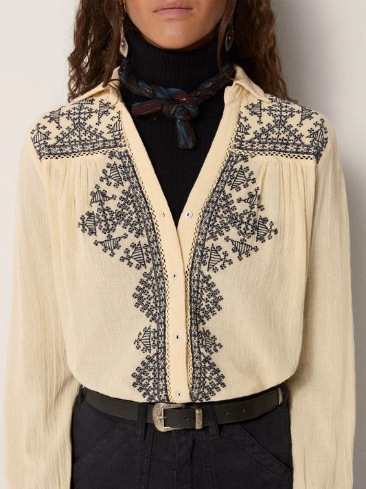 Bluse Amrit - Navy Blue