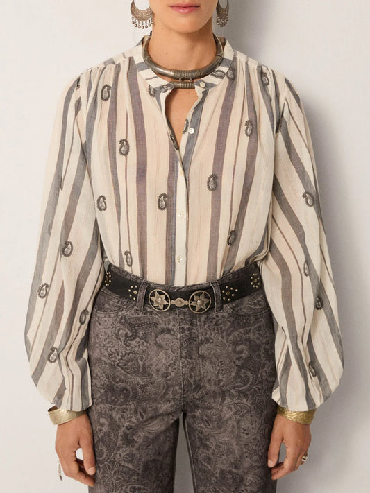 Bluse Perla - Ivory Paisley