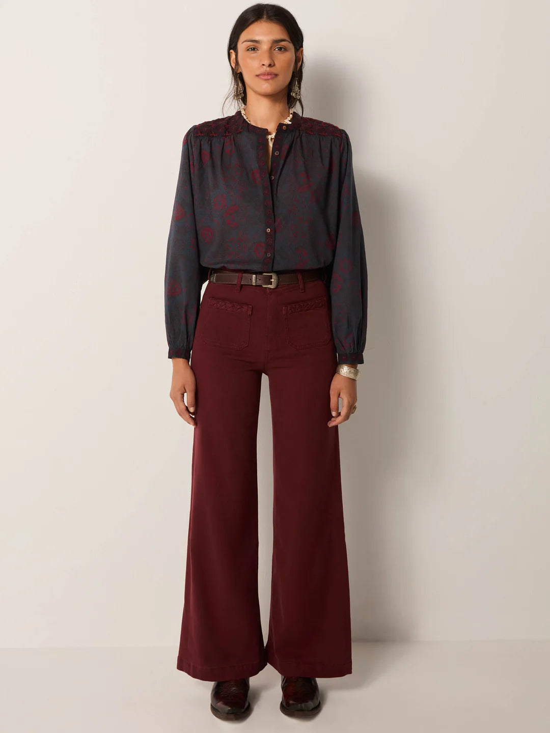 Bluse Charlotte - Medusa Deep Blue