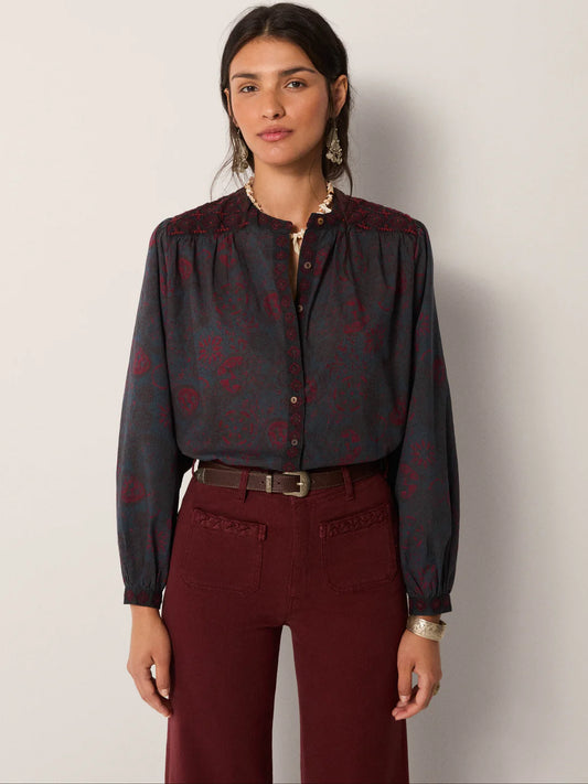 Bluse Charlotte - Medusa Deep Blue