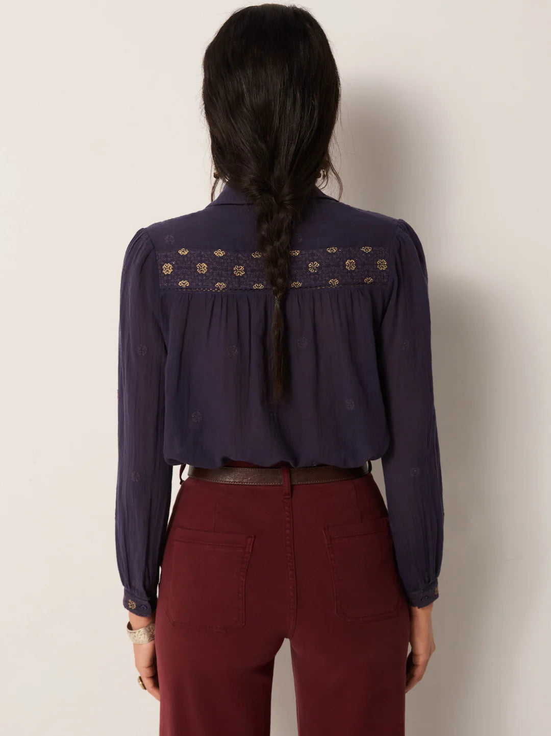 Bluse Amrit - Indigo Embers