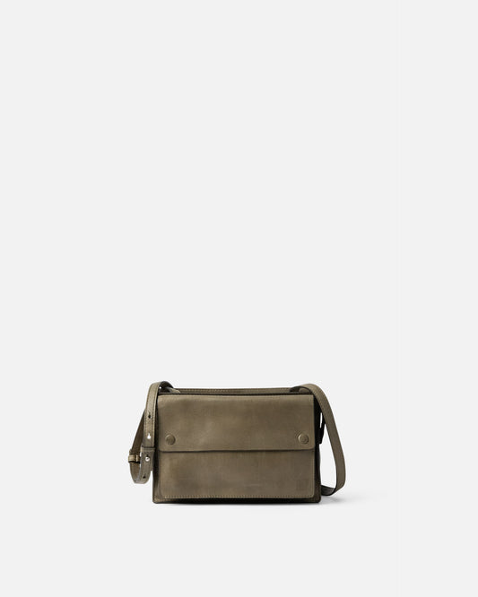 Murray crossbodyveske – i khaki skinn BIBA