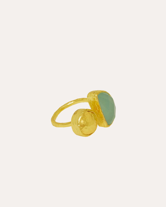Ring Mina Aqua Chalcedony Cocktail Ring