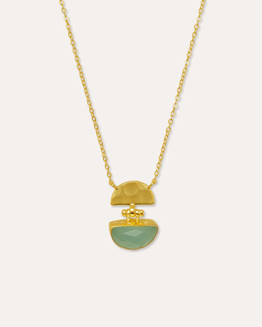 Smykke Mina Aqua Chalcedony Pendant Necklace