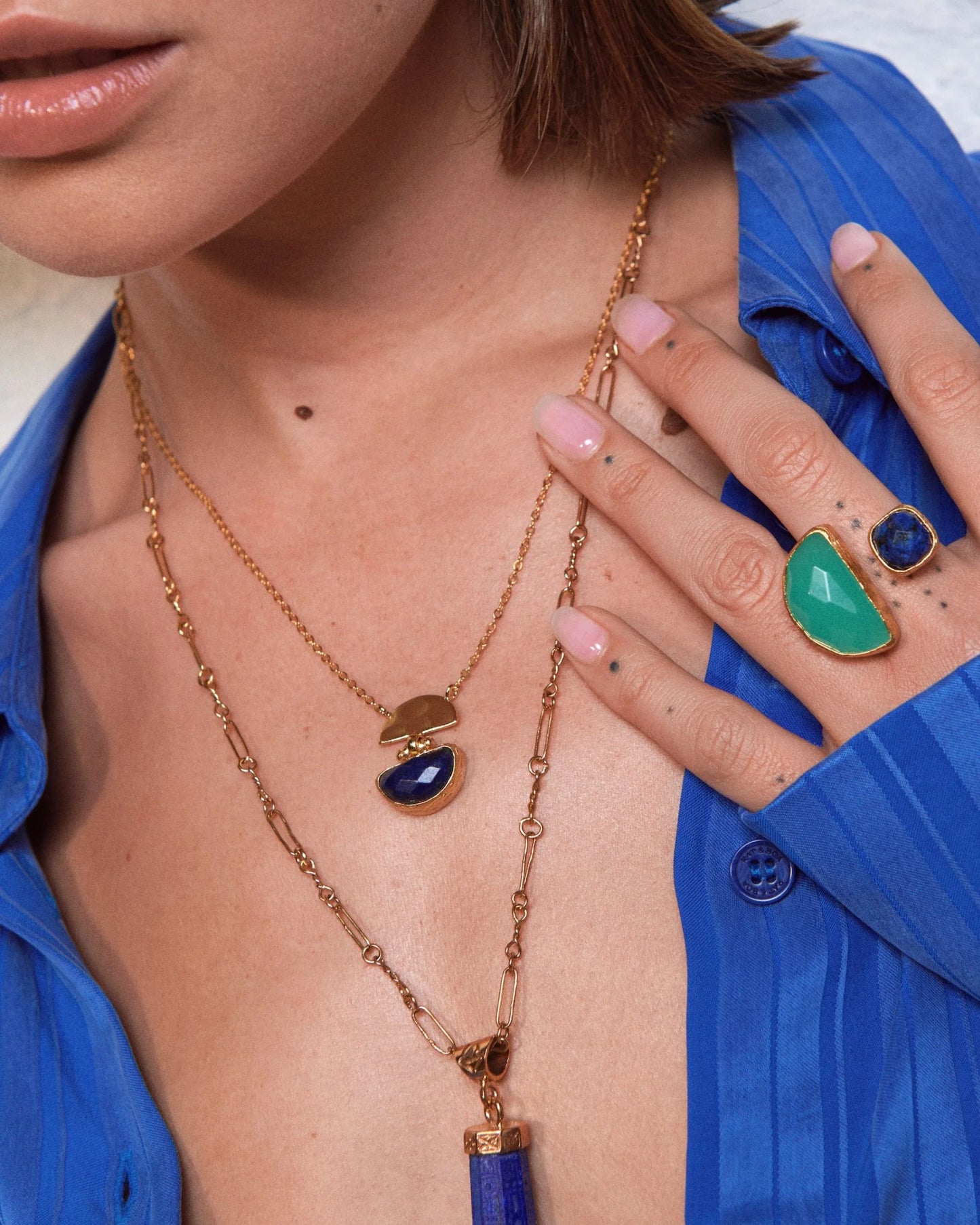 Smykke Mina Lapis Pendant Necklace