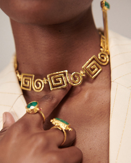 Smykke Megara Geometric Spiral Necklace