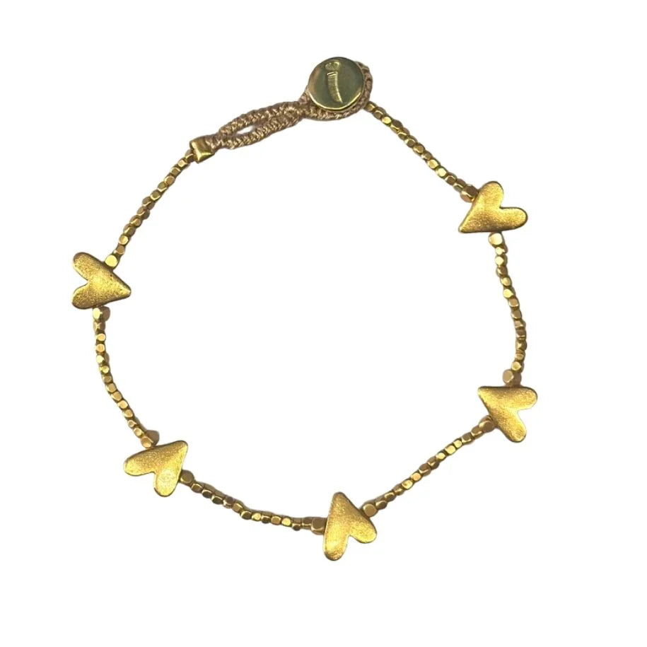 Peggy 5 Heart armbånd - justerbart vintage Ibu Jewels