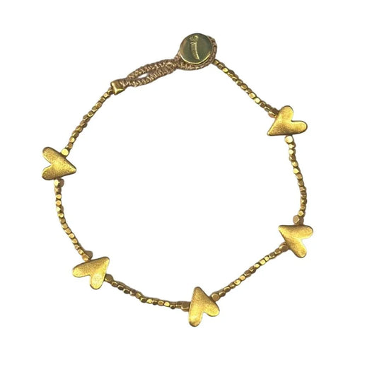 Peggy 5 Heart armbånd - justerbart vintage Ibu Jewels