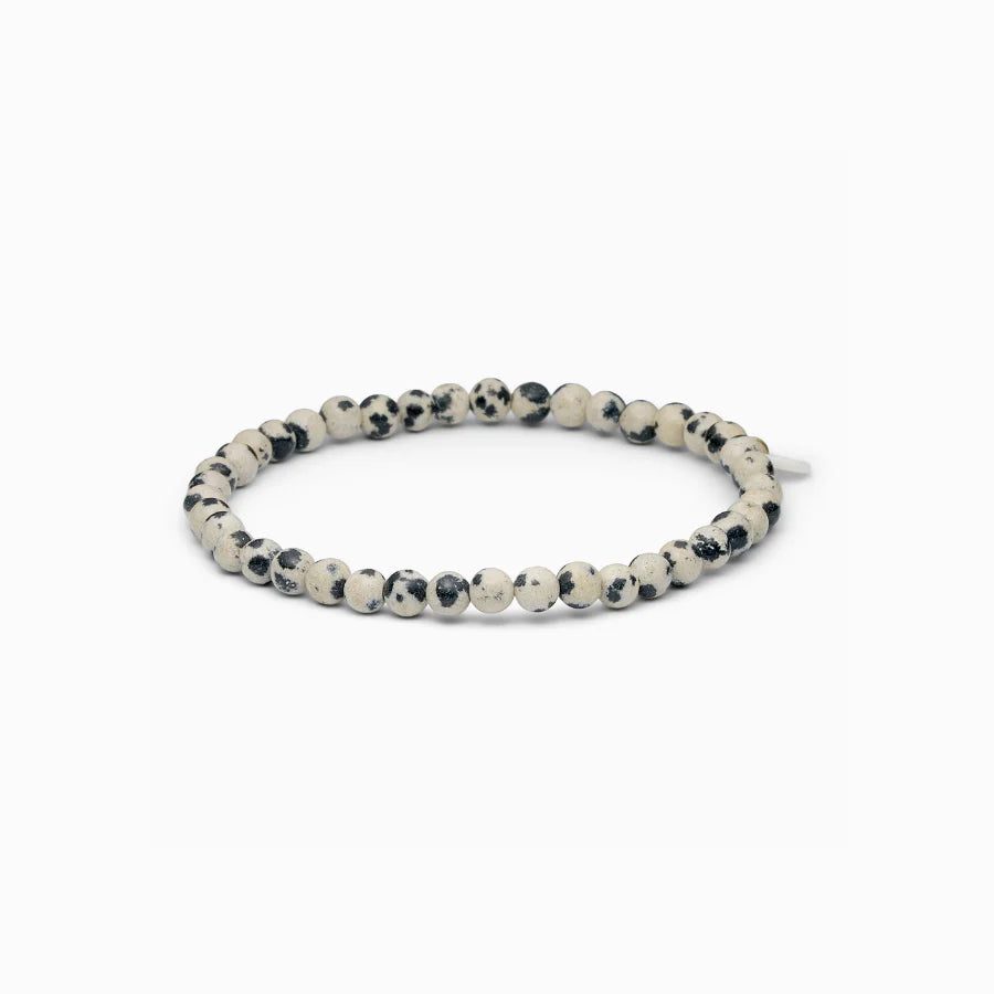 Petite Dalmatian Jasper Stretch armbånd - Joy Soï Copenhagen