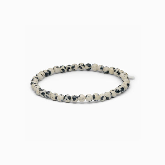 Petite Dalmatian Jasper Stretch armbånd - Joy Soï Copenhagen
