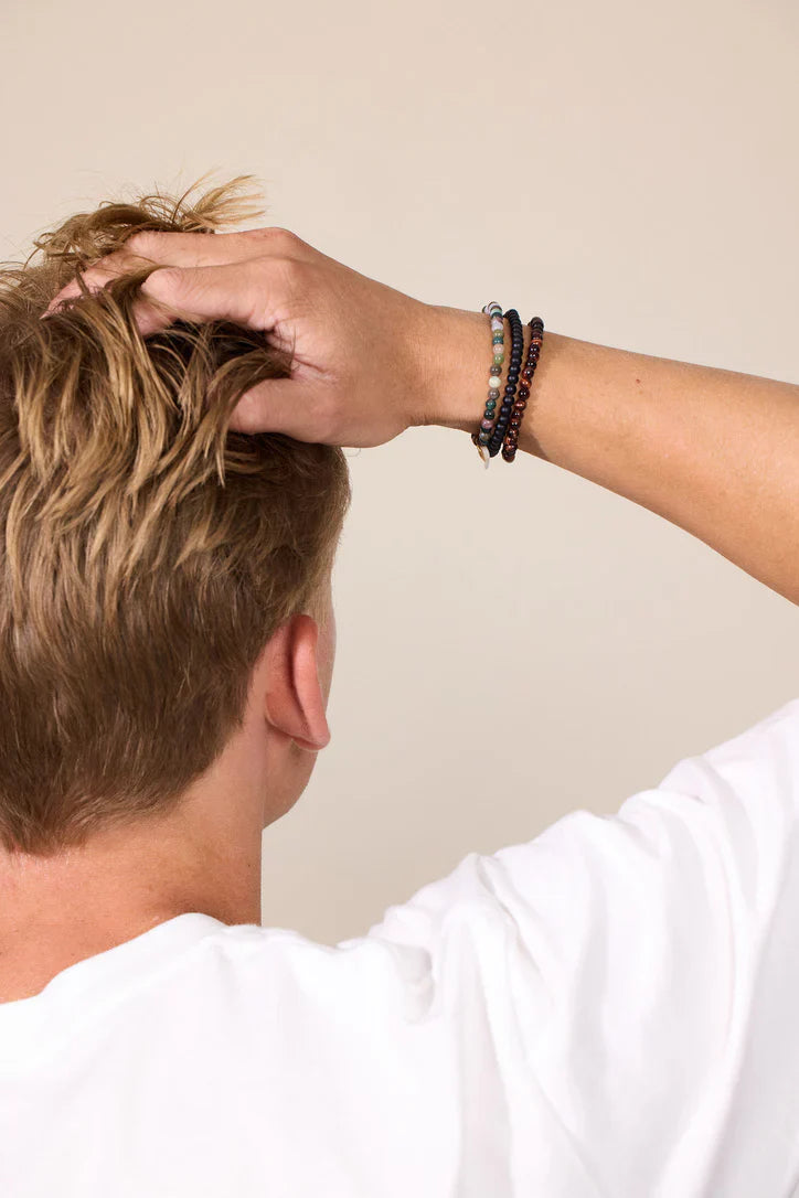 Petite Black Stone Stretch armbånd - Grounding Soï Copenhagen