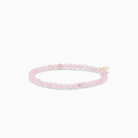Petite Rose Quartz Stretch armbånd - Love Soï Copenhagen