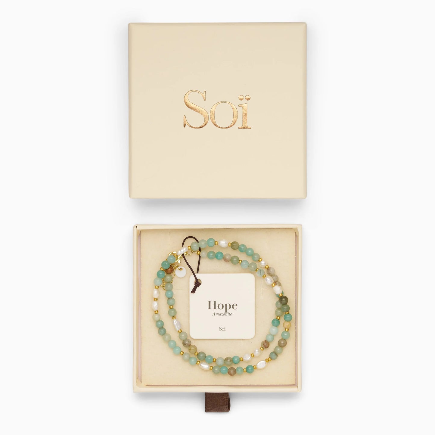 Ellie Amazonite Pearl halssmykke - Hope Soï Copenhagen