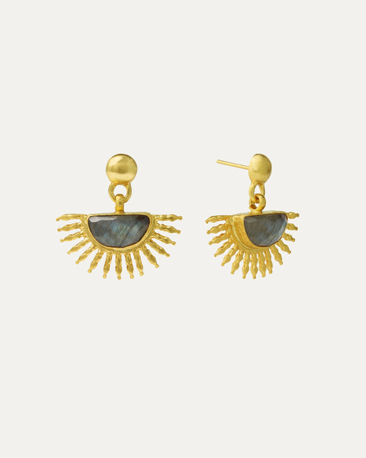Øredobber Sunrise Labradorite Drop Stud Earrings