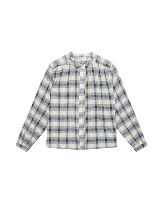 Bluse Mia Tartan - Misty Blue
