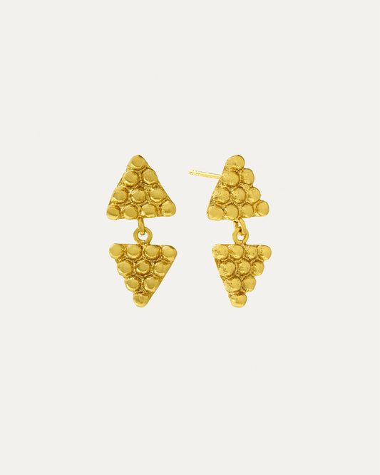 Øredobber Azar Gold Triangle Drop Earrings