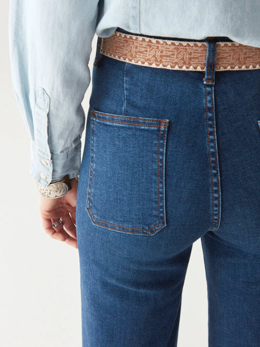 Edna Dark Denim bukse – mørk denim Maison Hotel