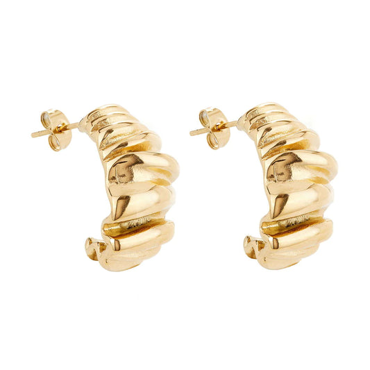 Øredobber Scrunched Gold