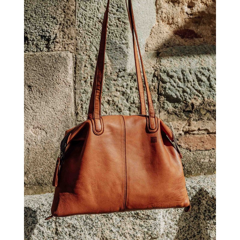 Leather shoulder bag BIBA Hooper