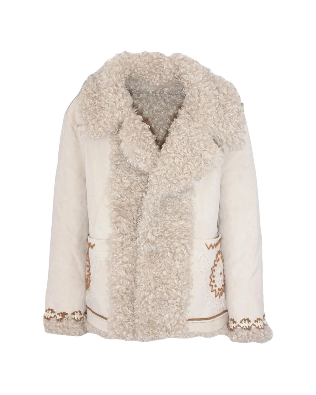 Cappotto Reversibile Ivory – vendbar jakke med fuskepels PHO Firenze