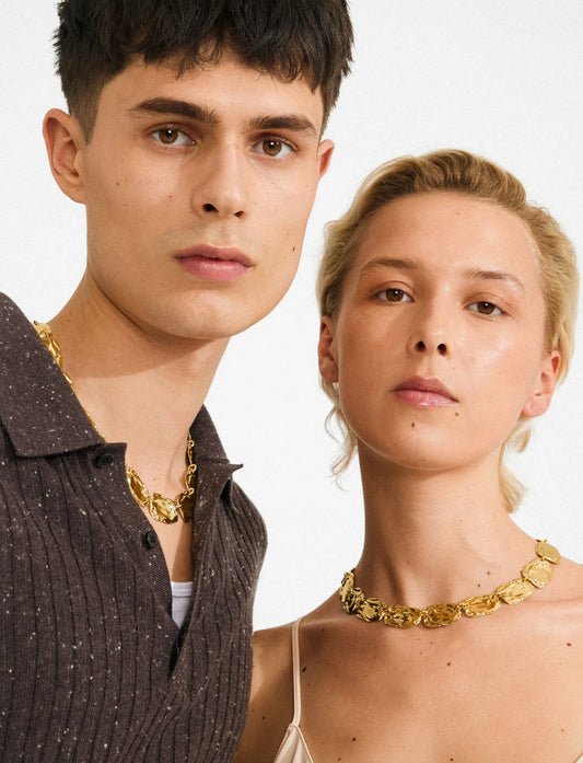 Halssmykke SHIFT gullbelagt