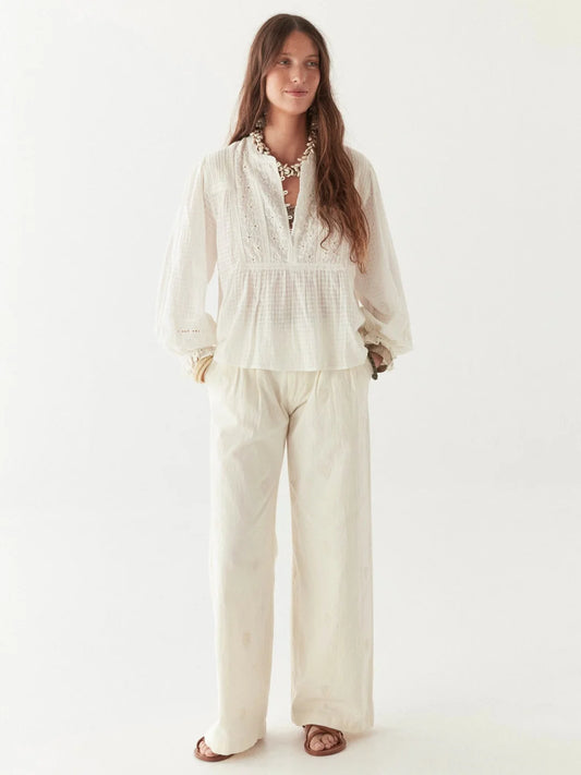 Sabine Lord Byron Bluse - Pearl