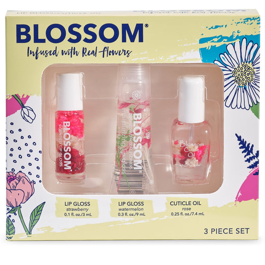 Blossom Lip Gloss&Cuticle Oil Gavesett