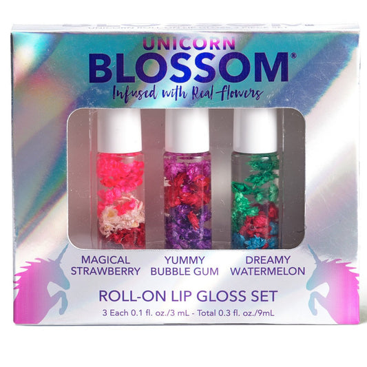 Blossom Unicorn Mini Roll-On Lip Gloss Gavesett