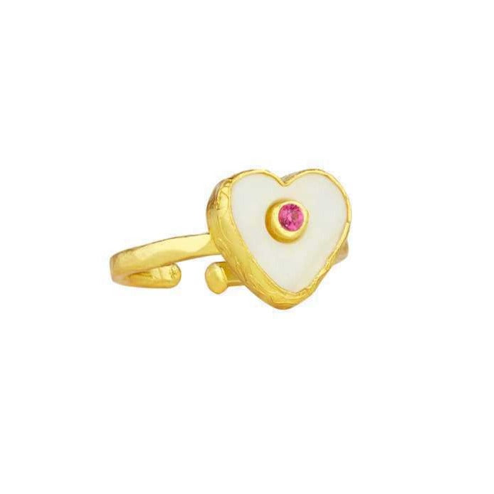 Ring Amalfi Heart Mother of Pearl