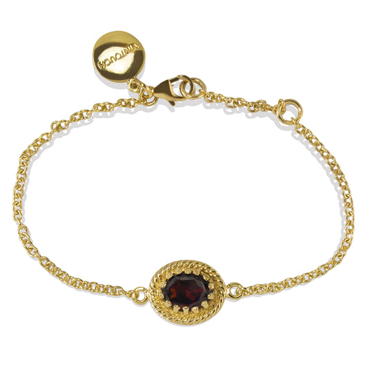 Armbånd Gold Vermeil Garnet