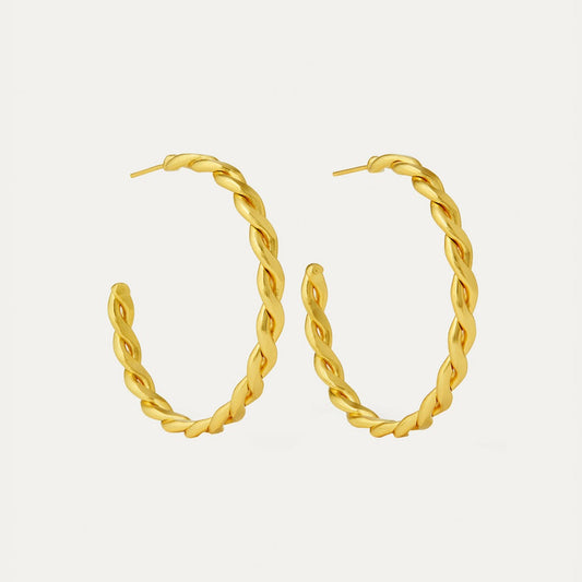 Øredobber Chain Large Hoop