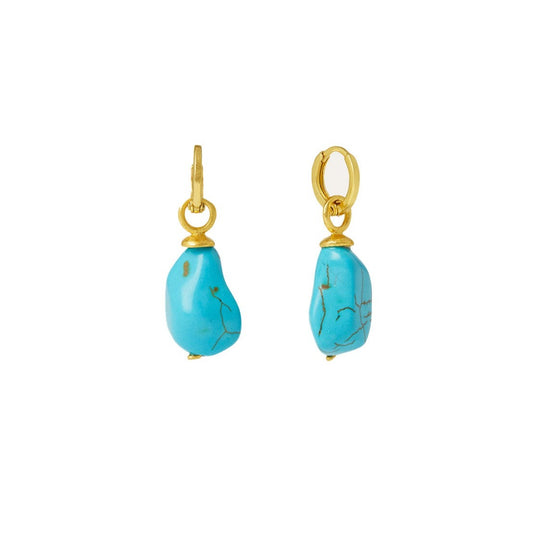 Øredobber Ava Turquoise Drop Huggie