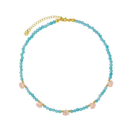 Smykke Sancia Blue Jade and Rose Quartz