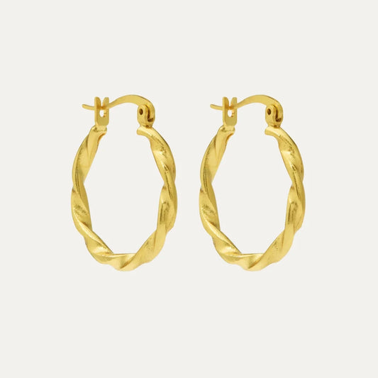 Øredobber Sabina Twist Hoop Earrings