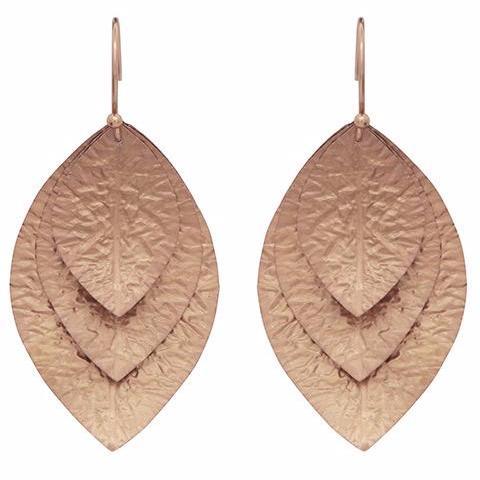 Øredobber Rose Gold Leaves